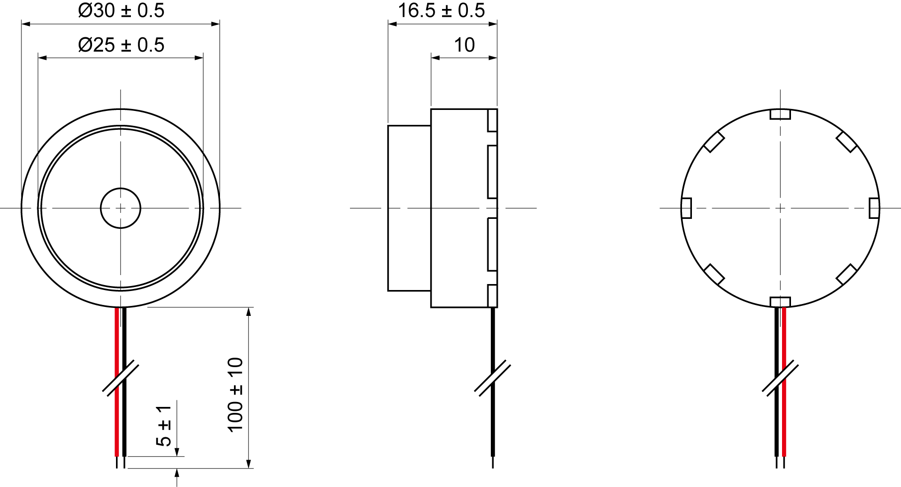 XPT3017-32A17-W Mechanical Drawing